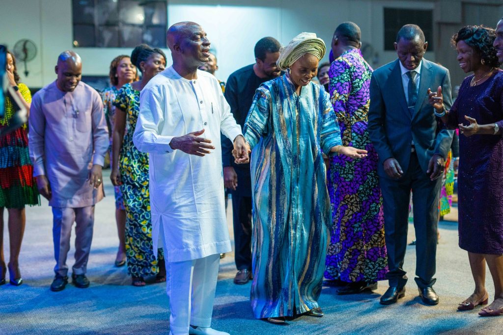 Bishop Oyedepo and his wife